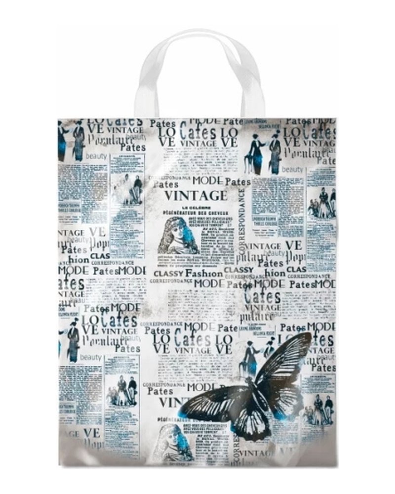 Пакет ПЭ с петлевой ручкой 28x35см (55) (Виньетка) Интерпак (х25/500)