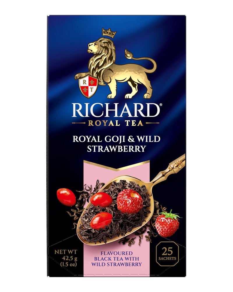 Чай Richard "Royal Goji & Wild Strawberry" чёрн.аромат. пакет 25 сашетов