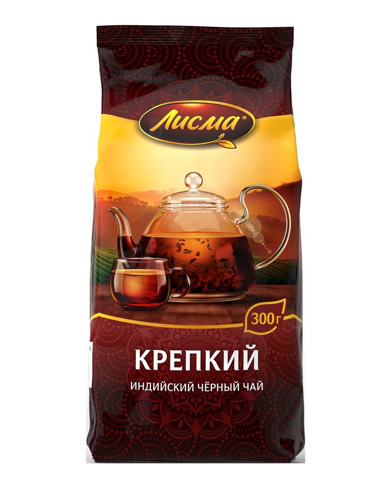 Чай чёрный листовой Лисма "Крепкий" 300 грамм, индийский, байховый