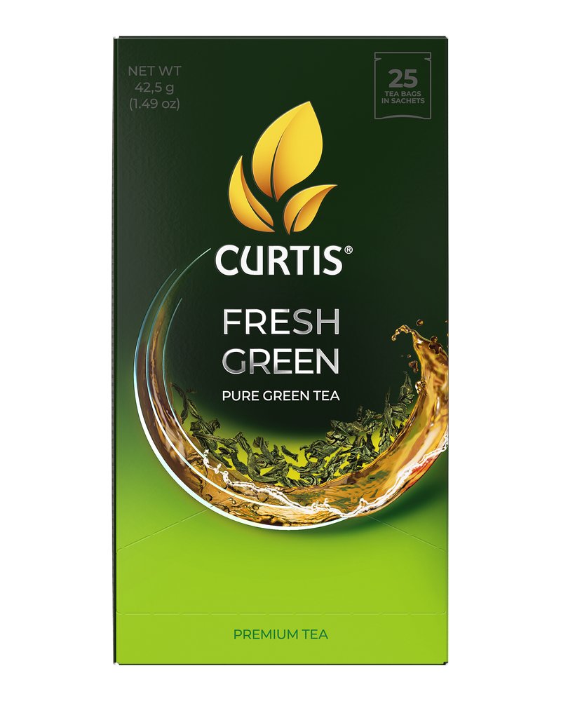 Чай зеленый в пакетиках CURTIS "Fresh Green" 25 пакетиков, мелколистовой