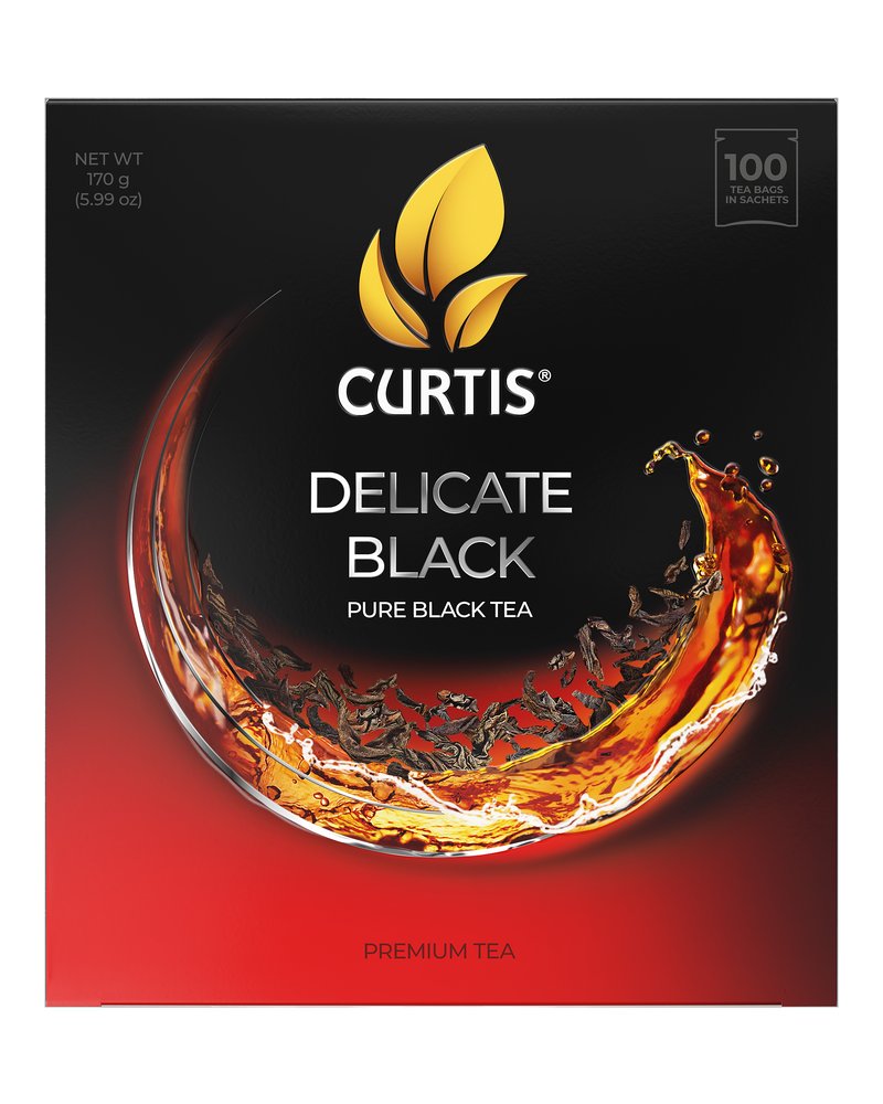 Чай черный в пакетиках CURTIS "Delicate Black" 100 пакетиков, мелколистовой