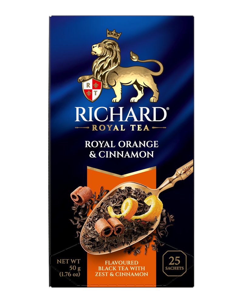 Чай Richard "Royal Orange & Cinnamon" чёрный ароматизированный 25 сашетов