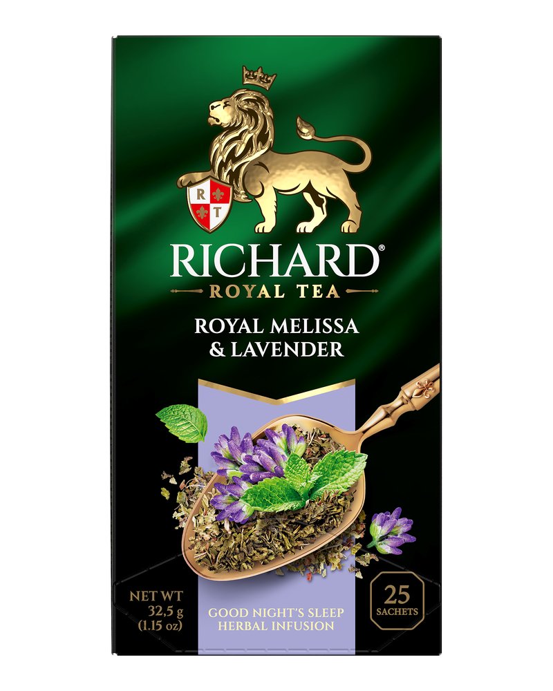 Чайный напиток фруктово-травяной Richard "Royal Melissa & Lavender. Good Night's Sleep" 25 сашет