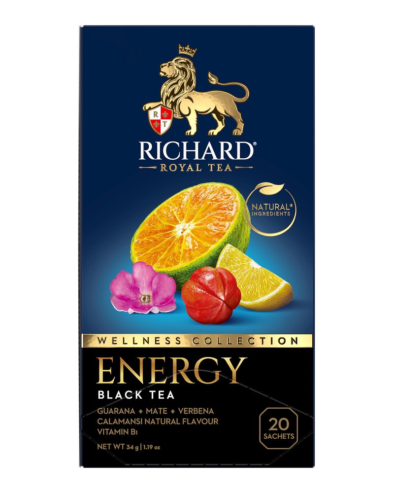 Чай RICHARD ENERGY черный 20 сашетов