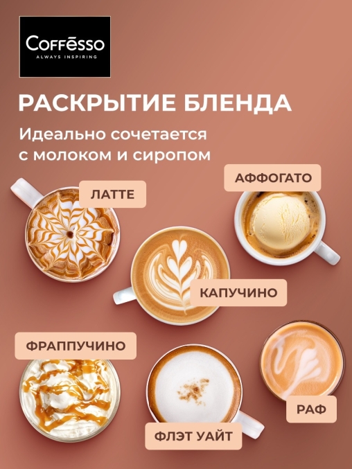 Кофе в зернах Coffesso MOKKA 100% робуста 1000 г