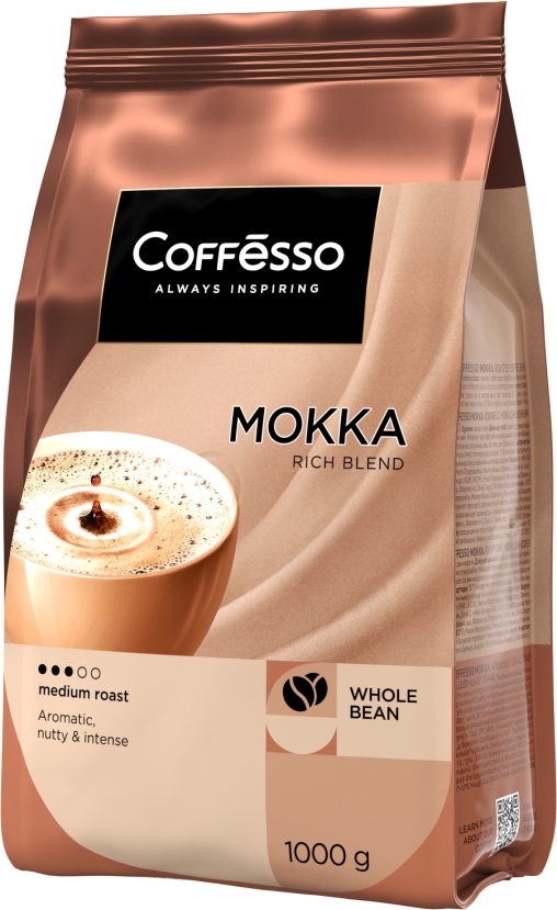 Кофе в зернах Coffesso MOKKA 100% робуста 1000 г