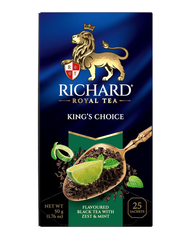 Чай Richard "King’s Choice" чёрный чай ароматизированный  25 сашетов