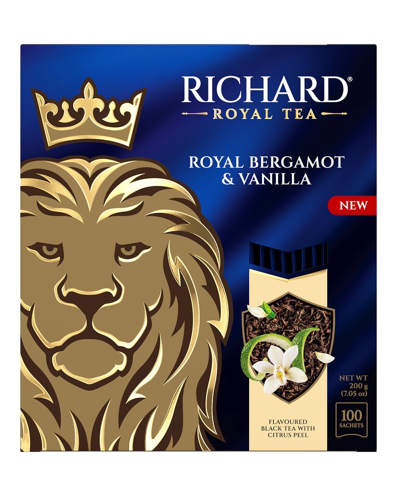 Чай Richard "Royal bergamot & vanilla" черный ароматизированный 100 сашетов