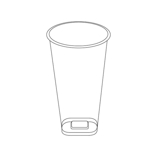 Стакан PP с квадратным дном ПЕРЛАМУТРОВЫЙ глянцевый d=90 500 мл