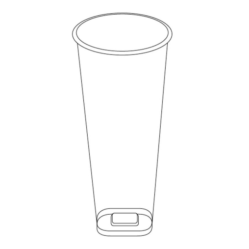 Стакан PP с квадратным дном ПЕРЛАМУТРОВЫЙ глянцевый d=90 650 мл