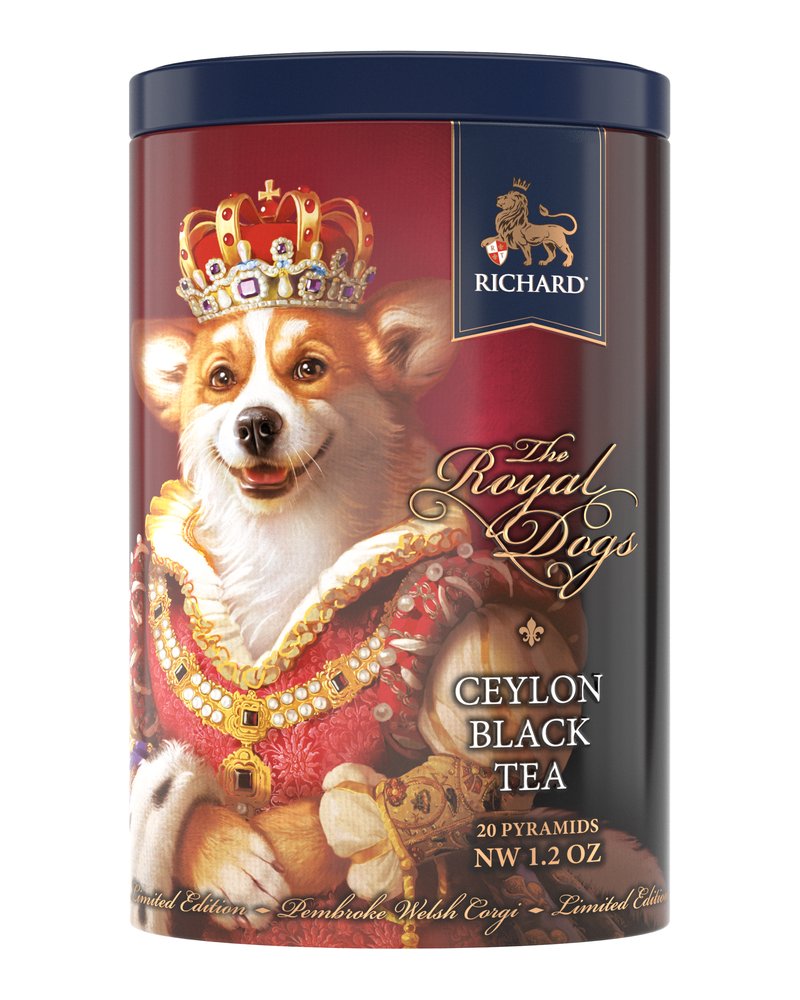 Чай черный RICHARD в пирамидках в банке классический Royal Cats&Dogs 20шт х 1.7г