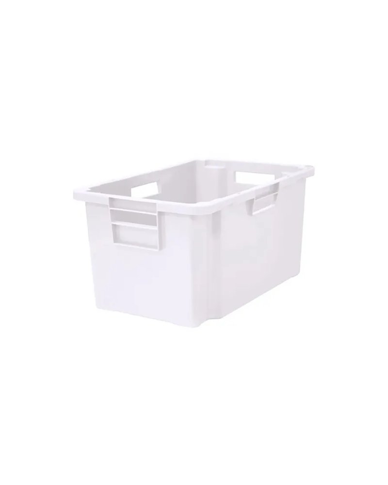 Ящик для продуктов сплошной (от -30 до +60°C) полиэтилен 52л ,H=30,L=60,B=40см белый