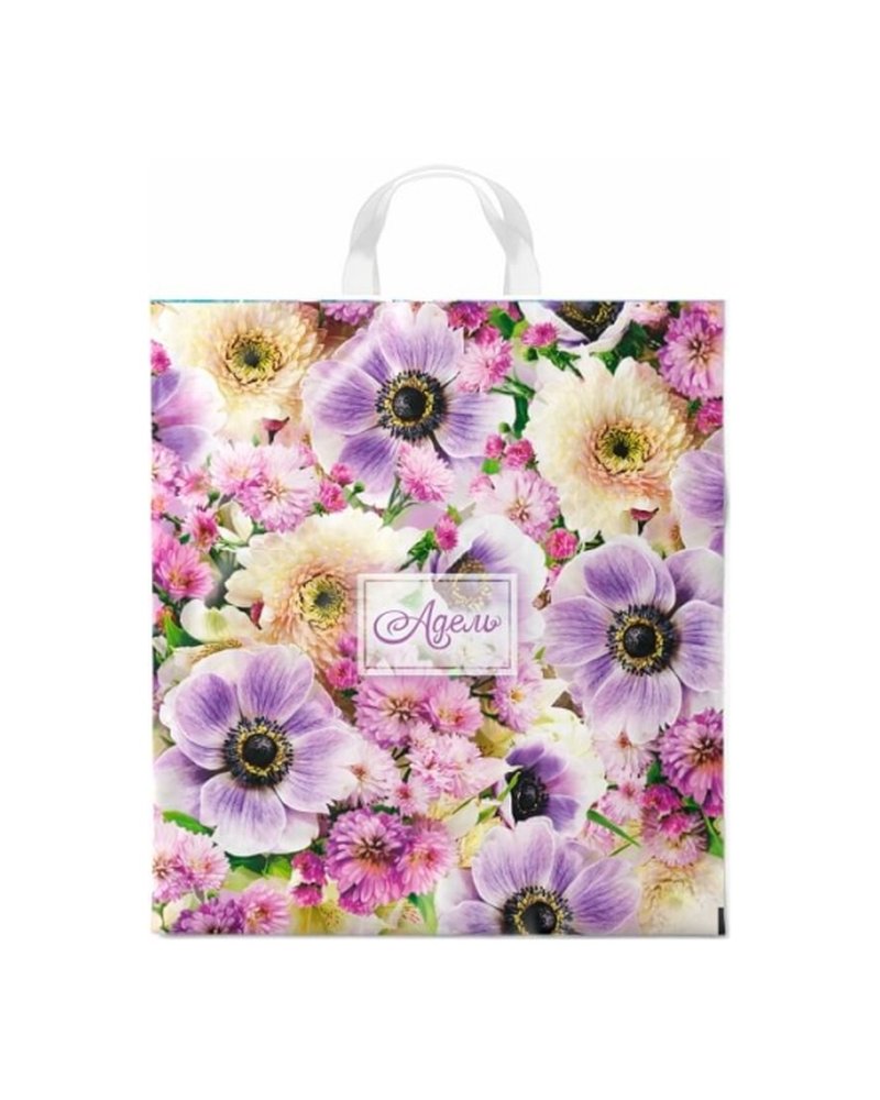 Пакет ПЭ с петлевой ручкой 38x42+6см (40) ПНД (Адель) Интерпак (х25/500)