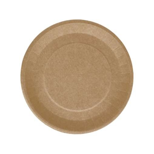 Тарелка бумажная DoECO PLATE 180 Крафт d=180 мм