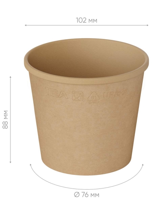 Креманка OneBowl Ultraproof 450 мл Крафт ультрапрочная