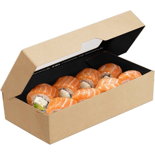 Контейнер OneBox 1900 мл крафт Черный 230×140×60 мм