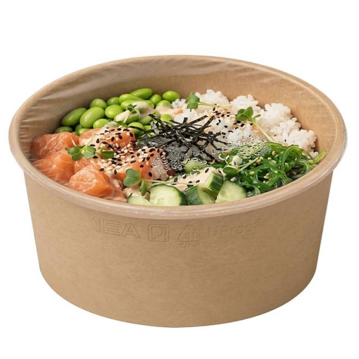 Креманка картонная OneBowl Ultraproof 760 мл Крафт d=145