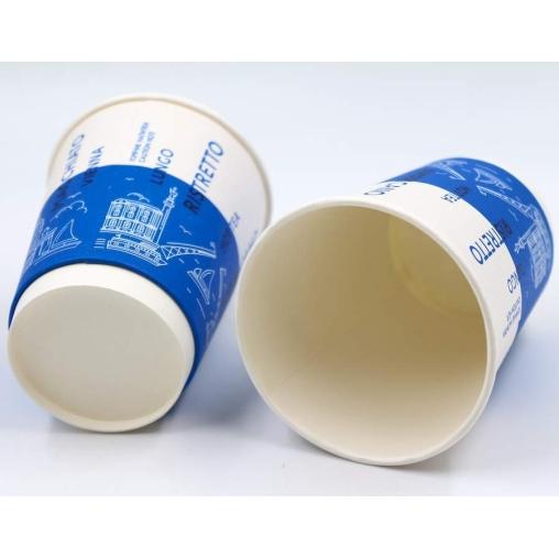 Бумажный 2-слойный стакан EcoCups Д-City Синий d=90 350 мл
