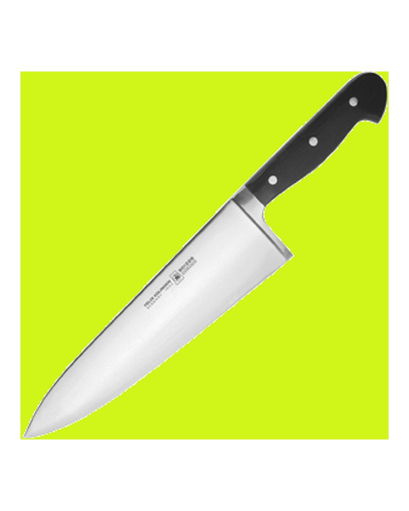 Нож поварской «Глория Люкс» сталь ,L=455/260,B=65мм черный,металлич.