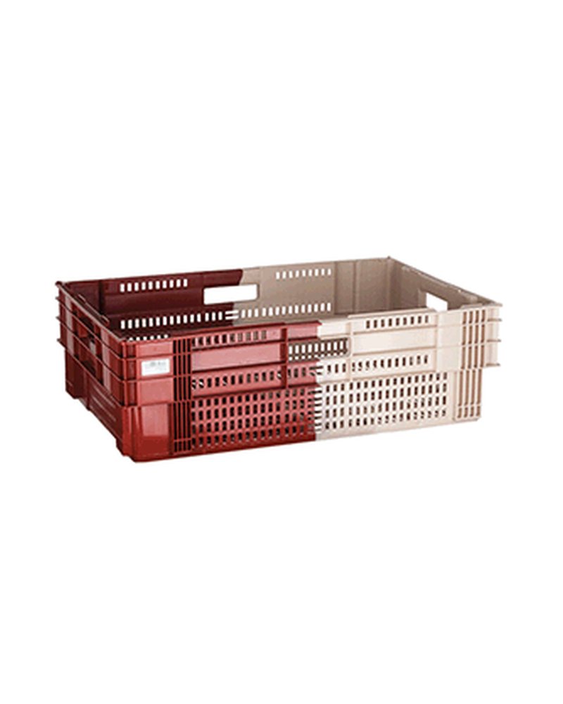 Контейнер для продуктов перфорированный полипроп. 35л ,H=18,7,L=60,B=40см коричнев.,бежев.