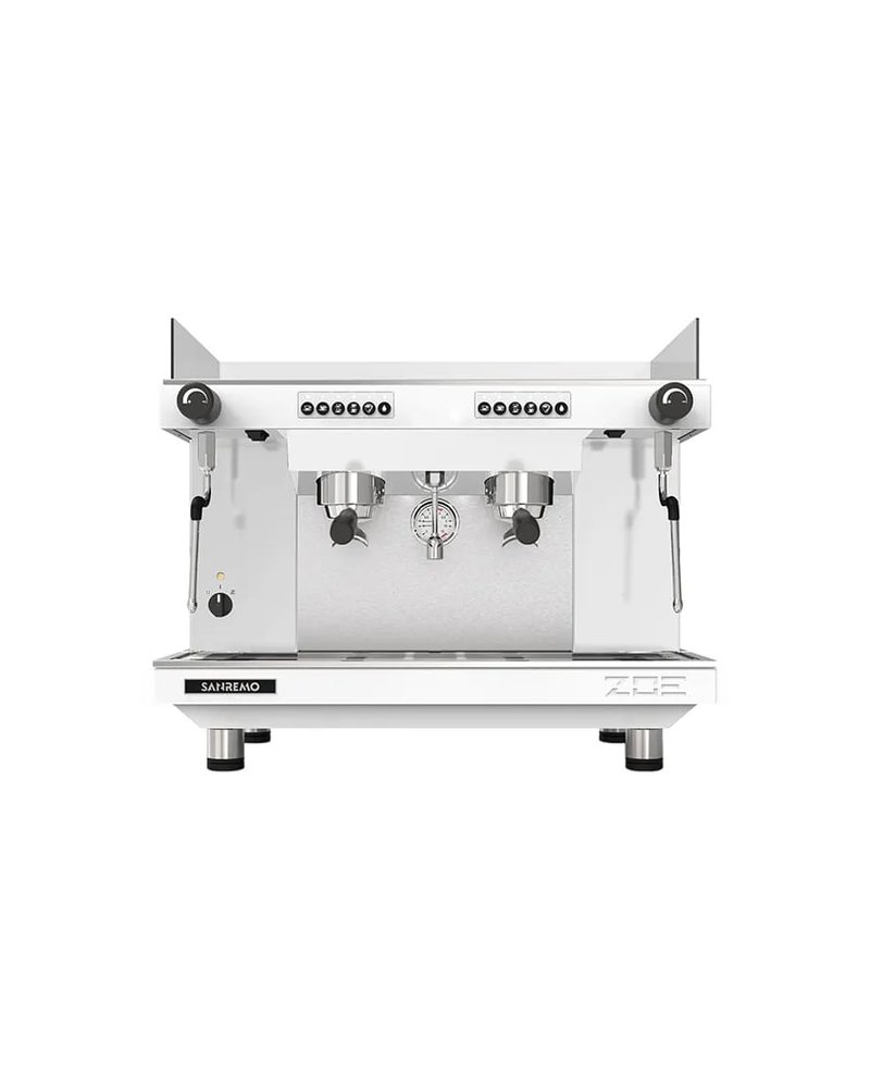 Кофемашина «Sanremo ZOE 2G SED TA» алюм.литой 10,3л ,H=60,2,L=72,B=52,8см 3,15Квт белый,металлич.
