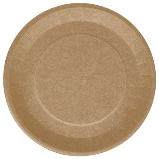 Тарелка бумажная DoECO PLATE 230 Крафт d=230 мм