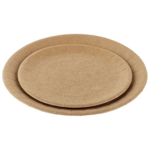 Тарелка бумажная DoECO PLATE 230 Крафт d=230 мм