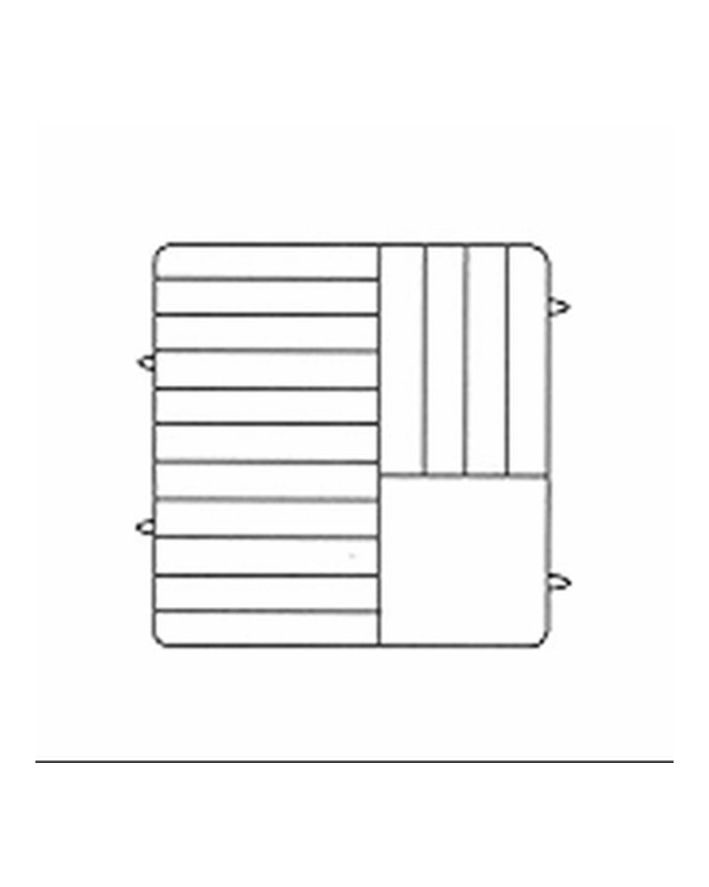 Кассета для посуды полипроп. ,H=30,L=50,B=50см бежев.