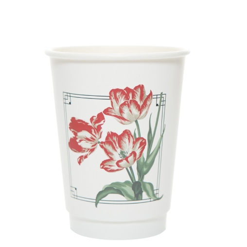 Стакан бумажный 2-слойный ProstoKap Тюльпан d=90 350 мл
