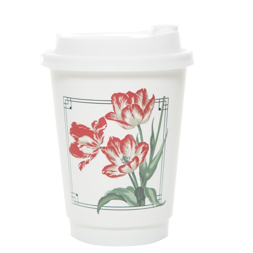 Стакан бумажный 2-слойный ProstoKap Тюльпан d=90 350 мл