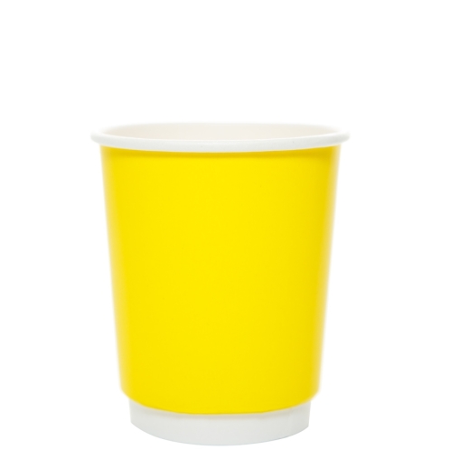 Стакан бумажный 2-слойный ProstoKap Желтый d=80 250 мл