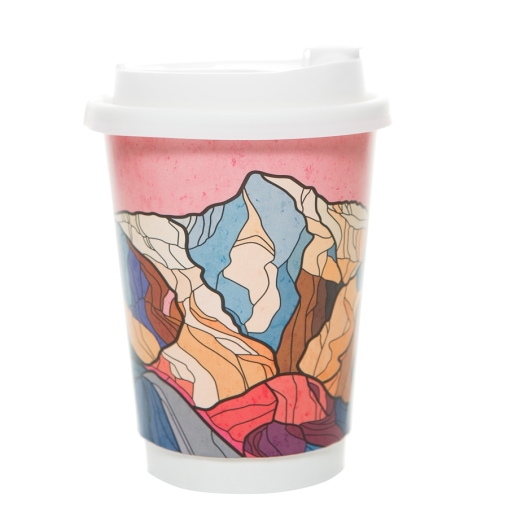 Стакан бумажный 2-слойный Горный хребет d=90 350 мл