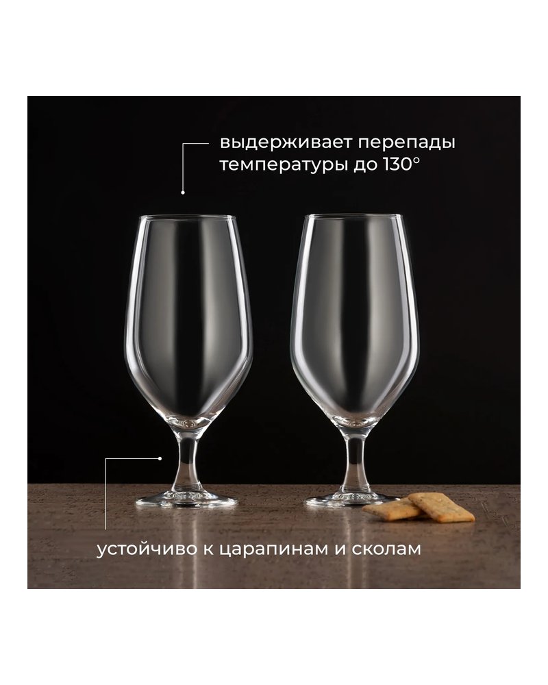 Бокал для пива «Селест» стекло 0,58л D=65,H=197мм прозр.