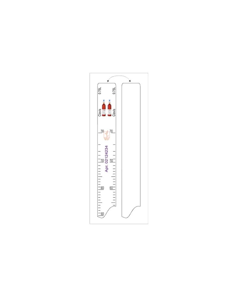 Линейка барная «Clavis» 0,75 л пластик ,L=28,B=2см белый