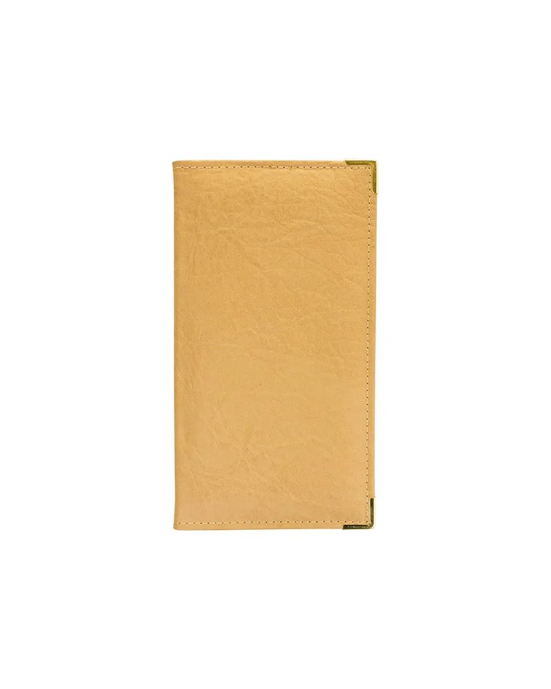 Папка для счетов с уголками кожезам. ,H=1,L=22,B=12см бежев.
