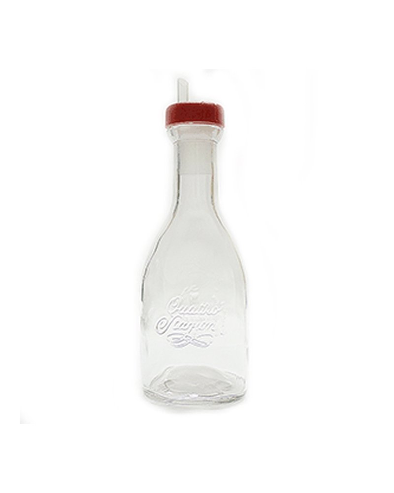 Бутылка для масла и уксуса стекло,пластик 0,55л D=85,H=230,L=70,B=70мм прозр.