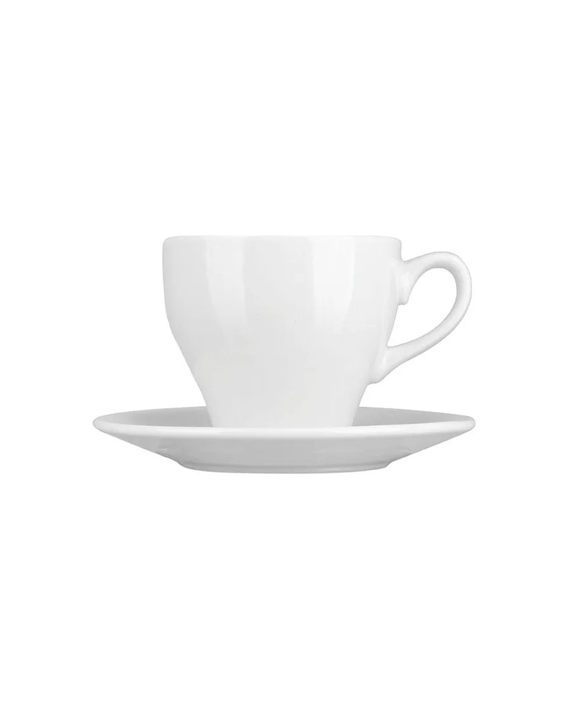 Чайная пара «Коллаж» фарфор 200мл D=82/140мм белый