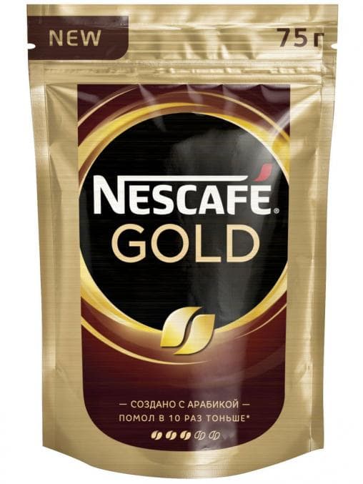Кофе растворимый Nescafé Gold пакет 75 г