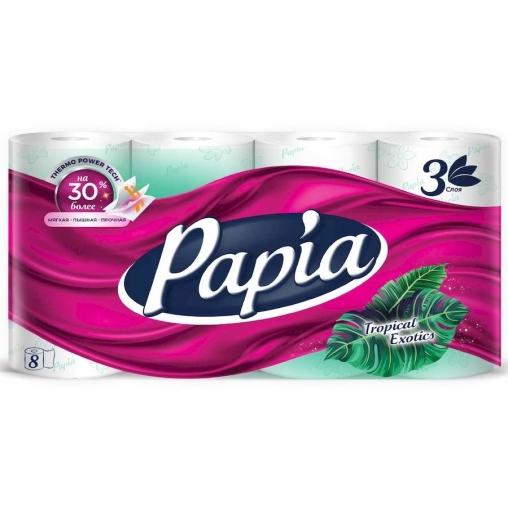 Туалетная бумага 3-слойная Papia Professional 8 рулонов