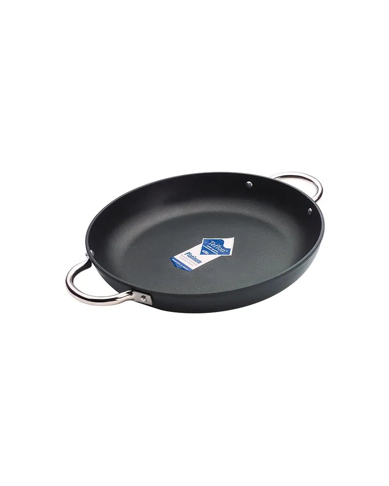 Сковорода 2 ручки алюм.литой,тефлон D=32,H=6,B=42см черный