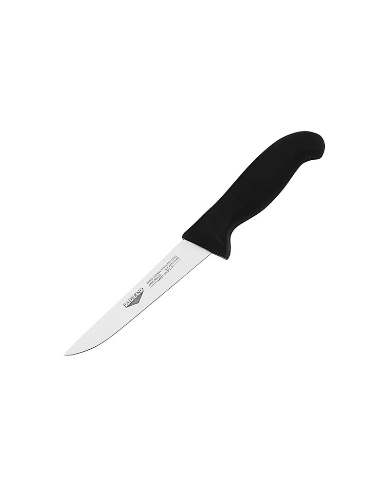 Нож для обвалки мяса сталь,пластик ,L=260/140,B=25мм черный,металлич.