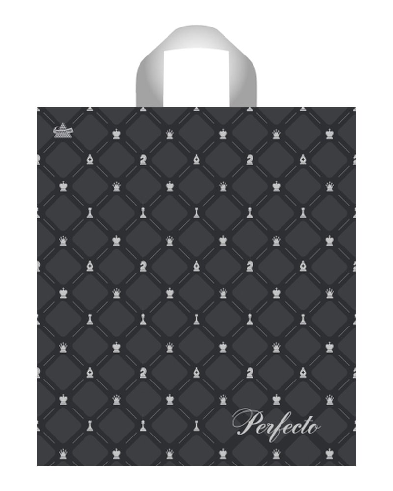 Пакет ПЭ с петлевой ручкой 31x35+3см (95) (Перфекто Шахматы) Тико (х25/300)