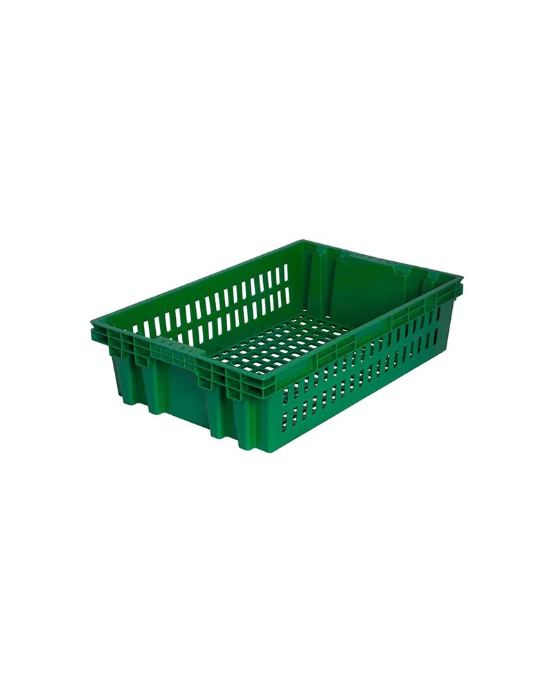 Ящик для продуктов перфорированный (от -18 до +50°C) полиэтилен 27л ,H=15,L=60,B=40см зелен.