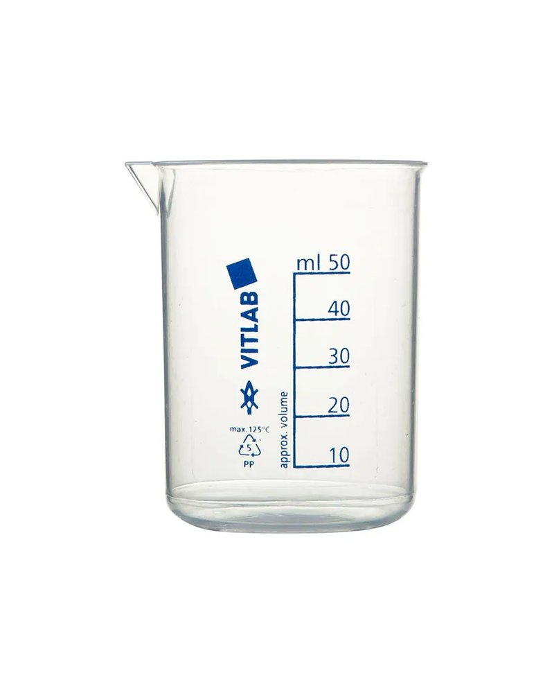 Стакан мерный полипроп. 50мл D=3,H=5см прозр.
