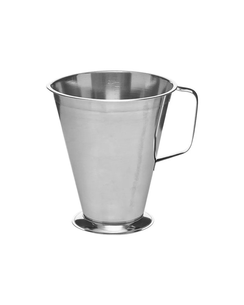 Стакан мерный с ручкой сталь нерж. 2л D=17,5,H=20см серебрист.