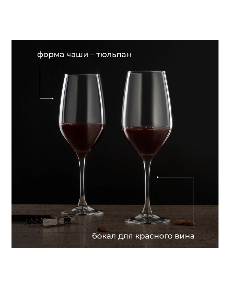 Бокал для вина «Селест» стекло 0,58л D=66,H=255мм прозр.