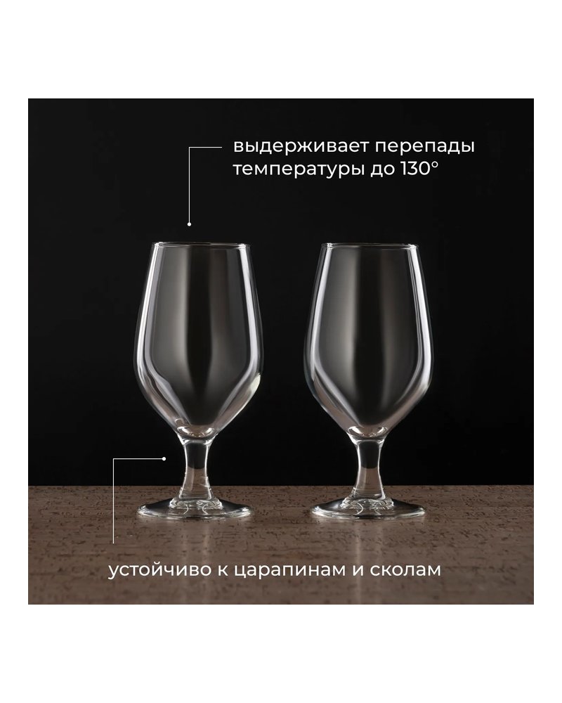 Бокал для пива «Селест» стекло 350мл D=5,8,H=14,8мм прозр.