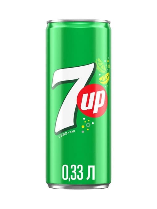 Газированный напиток 7-Up 330 мл ж/б