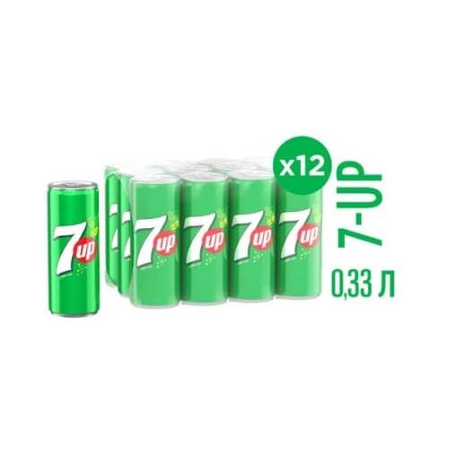 Газированный напиток 7-Up 330 мл ж/б