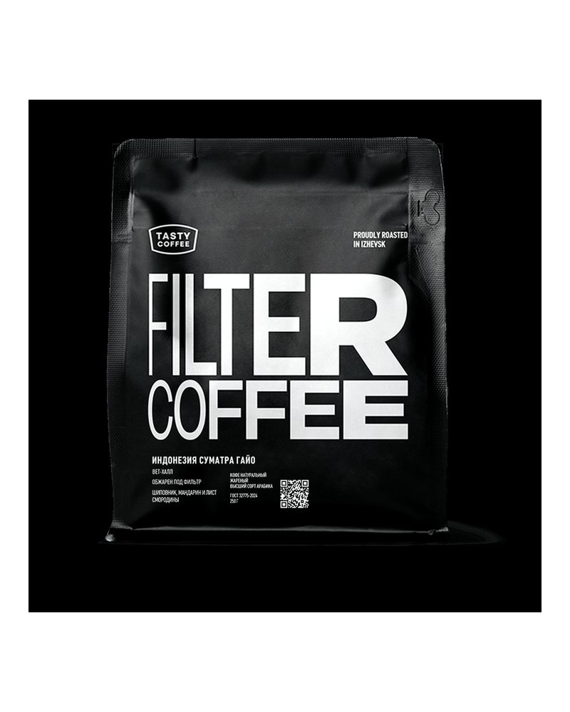 Кофе в зернах Tasty Coffee Индонезия Суматра Гайо 250 г